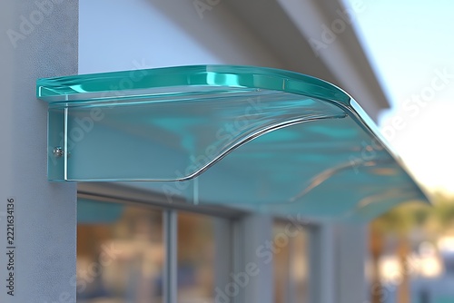 Modern Glass Door Awning.