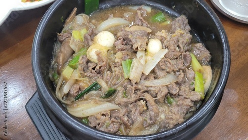 South Korean Food Ttukbaegi Bulgogi