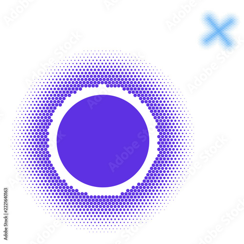 Purple circular progress button with checkmark