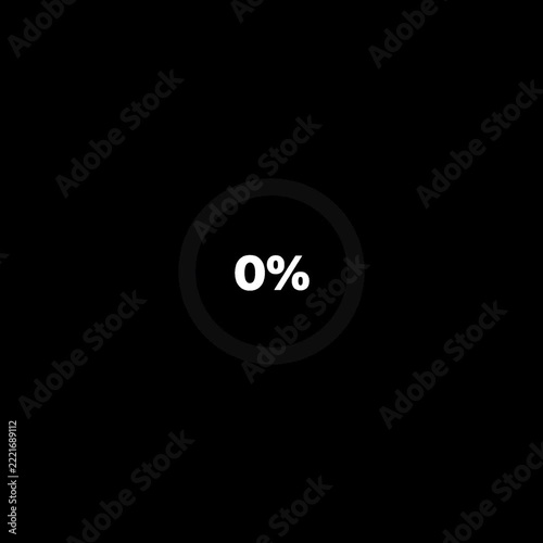 Circular Percentage Loading Ring UI Animation Motion Graphic Overlay