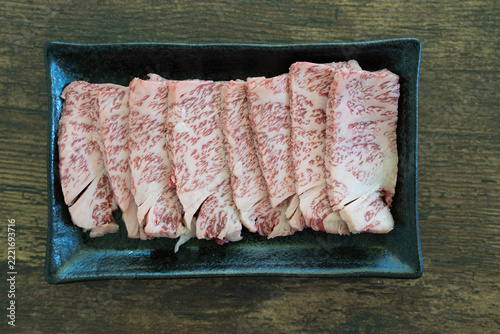 raw A5 wagyu beef