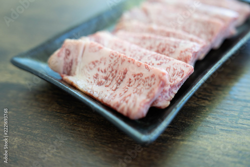 raw A5 wagyu beef