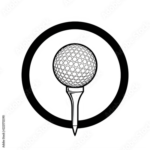 A golf ball sitting on a tee