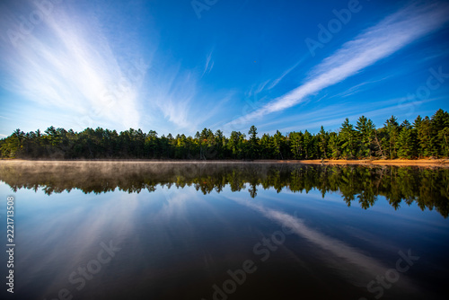 Rainbow Flowage - Wisconsin River on a calm morning in northern Wisconsin