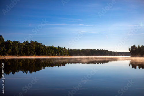 Wisconsin River on a calm morning in northern Wisconsin
