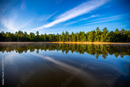 Wisconsin River on a calm morning in northern Wisconsin