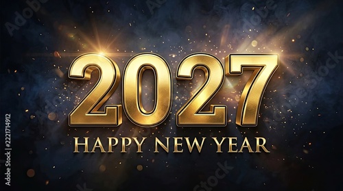 A radiant new year 2027 celebrating hope joy and fresh beginnings with golden brilliance