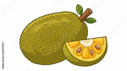 Jackfruit vector illustration