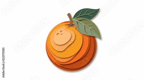 Paper cut orange