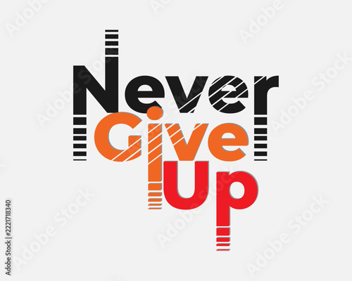 Motivational typography with vertical lines on a white background