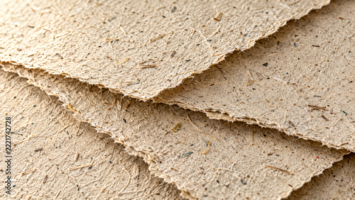 Close up texture of layered recycled fiberboard