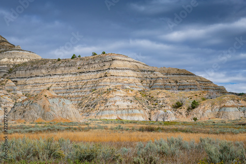 Colored layers of theodore roosevelt hills