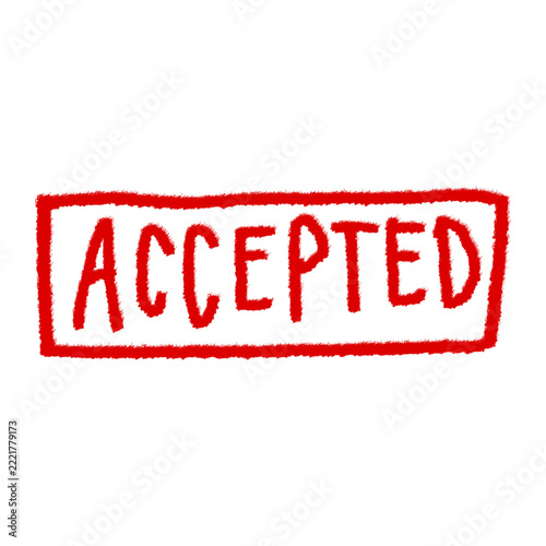 rubber stamp accepted