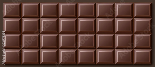 A segmented bar of rich dark chocolate with a smooth, glossy surface, offering a decadent and satisfying treat.