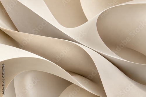 Flowing beige and cream sculptural layers with soft organic curves