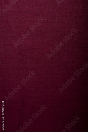 Fotografie Burgundy Wine Red Linen Fabric Texture Surface Close Up