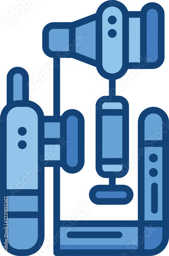 Medical equipment illustration for healthcare presentations and