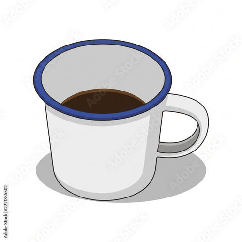 cup of coffee on white background