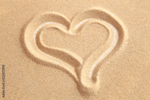 Heart in sand