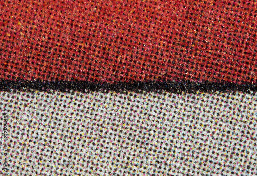 Fototapeta premium Red Halftone Band above a Pale Dotted Field with a Black Divider