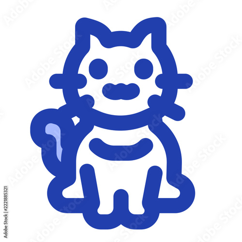 Sitting Cat A playful and modern blue icon crafted for pet lovers, animal themed websites, mobile apps, UI/UX projects, social media, presentations, and creative digital products.