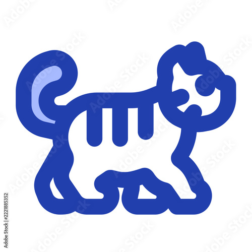 Walking Cat A playful and modern blue icon crafted for pet lovers, animal themed websites, mobile apps, UI/UX projects, social media, presentations, and creative digital products.