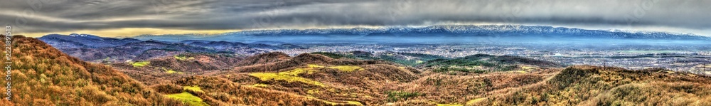 Fototapeta premium Meskheti Range of Lesser Caucasus mountains near Kutaisi - Georgia