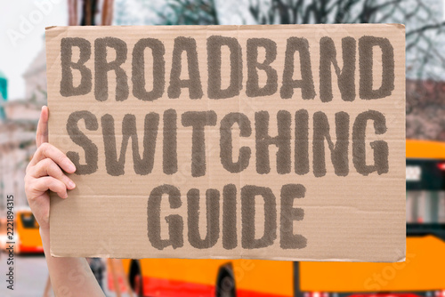 Obraz na plátně "Broadband switching guide" Households learn how to move providers, avoid penalties, and compare speeds, prices, and contract terms