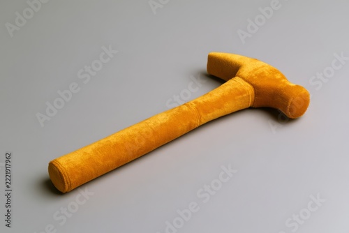 Hammer completely upholstered in plush fabric