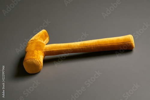 Hammer completely upholstered in plush fabric