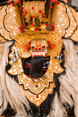 Barong dance with motion blur