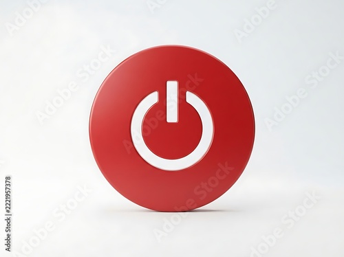 Red Power Symbol Technology Icon