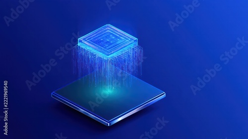 Quantum Computing Processor: An abstract visualization of a futuristic quantum computing processor.