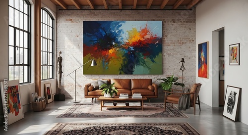 living room with fireplace