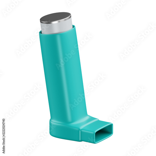 Asthma Inhaler 3D Render