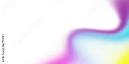 Abstract grainy gradient neon background with vibrant purple, cyan, and yellow light on dark texture for modern digital design