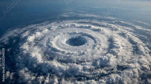 Hurricane Spiral Cloud Formation Detail