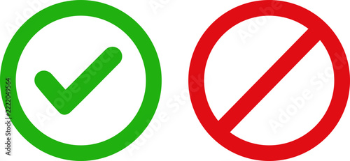 Yes and no symbol icon vector illustration isolated