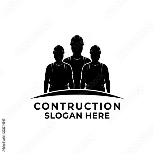 Construction Team Silhouette Logo