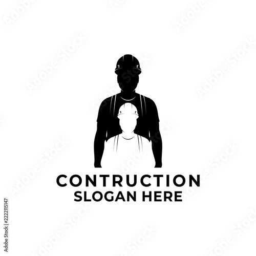 Minimal Construction Worker Logo