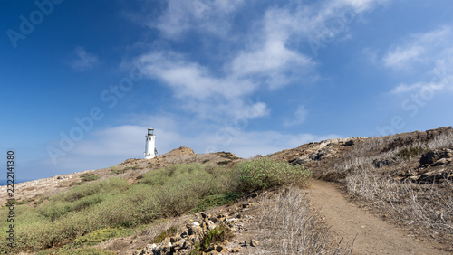 Historic Anacapa Lighthouse and Hiking Trail in Channel Islands National Park in California