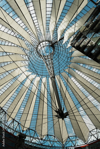 Interior View of a Glass and Fabric Dome