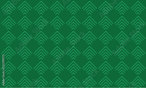 Seamless Geometric Chevron Pattern with Light Green Concentric Lines on Dark Green Background