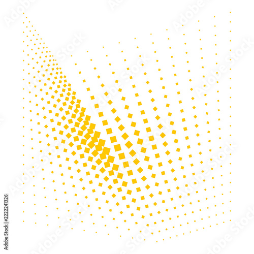 Abstract Yellow Halftone Pattern Illustration ISOLATED 