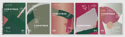 Hue organized notice christmas abstract geometric a4 poster. translucent inspiration, minimalist marketing, visuals lively, tone inviting vector christmas new year background illustration