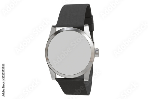 Smartwatch with Dark Fabric Strap
