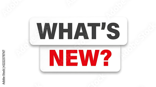 Whats new text sign isolated on white background