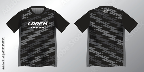 abstract black and gray background pattern for sport jersey design mockup