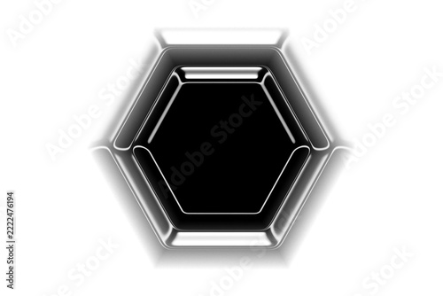 3d silver metal