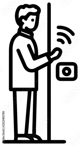 Person using passwordless authentication security